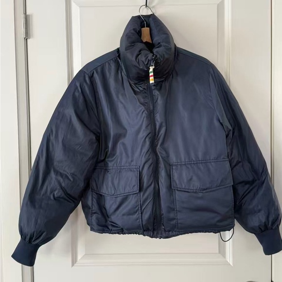 HBC STRIPES Colorblock Down Puffer Jacket - Picture 3 of 8